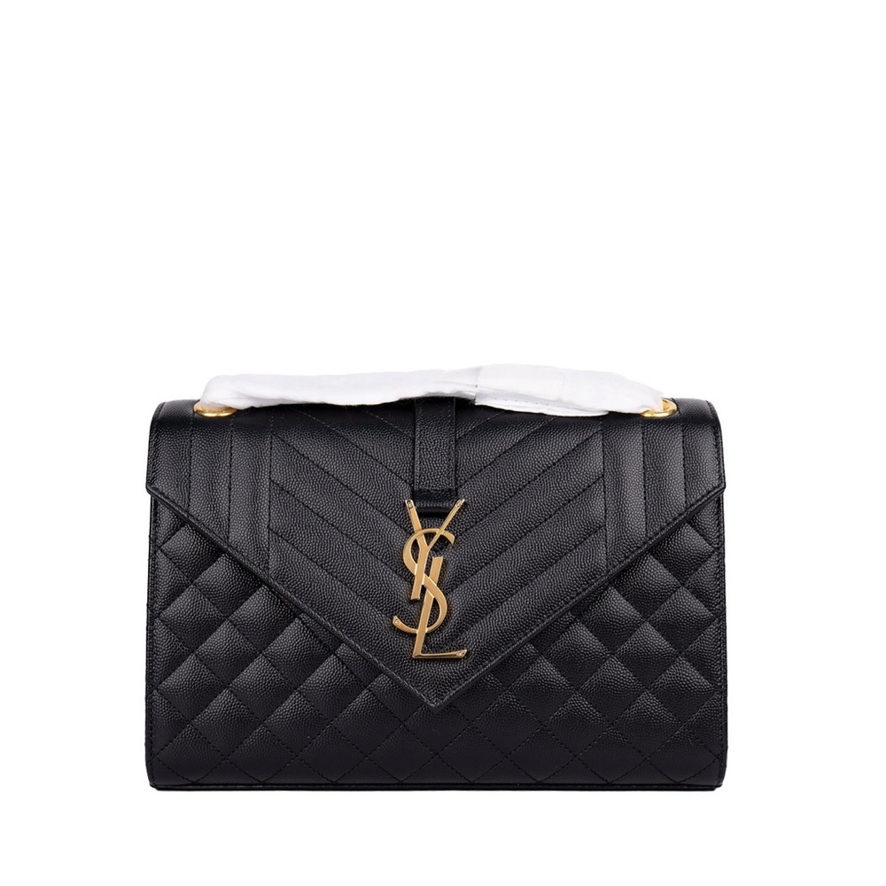 Saint Laurent Envelope Medium Bag
Grain de Poudre Black